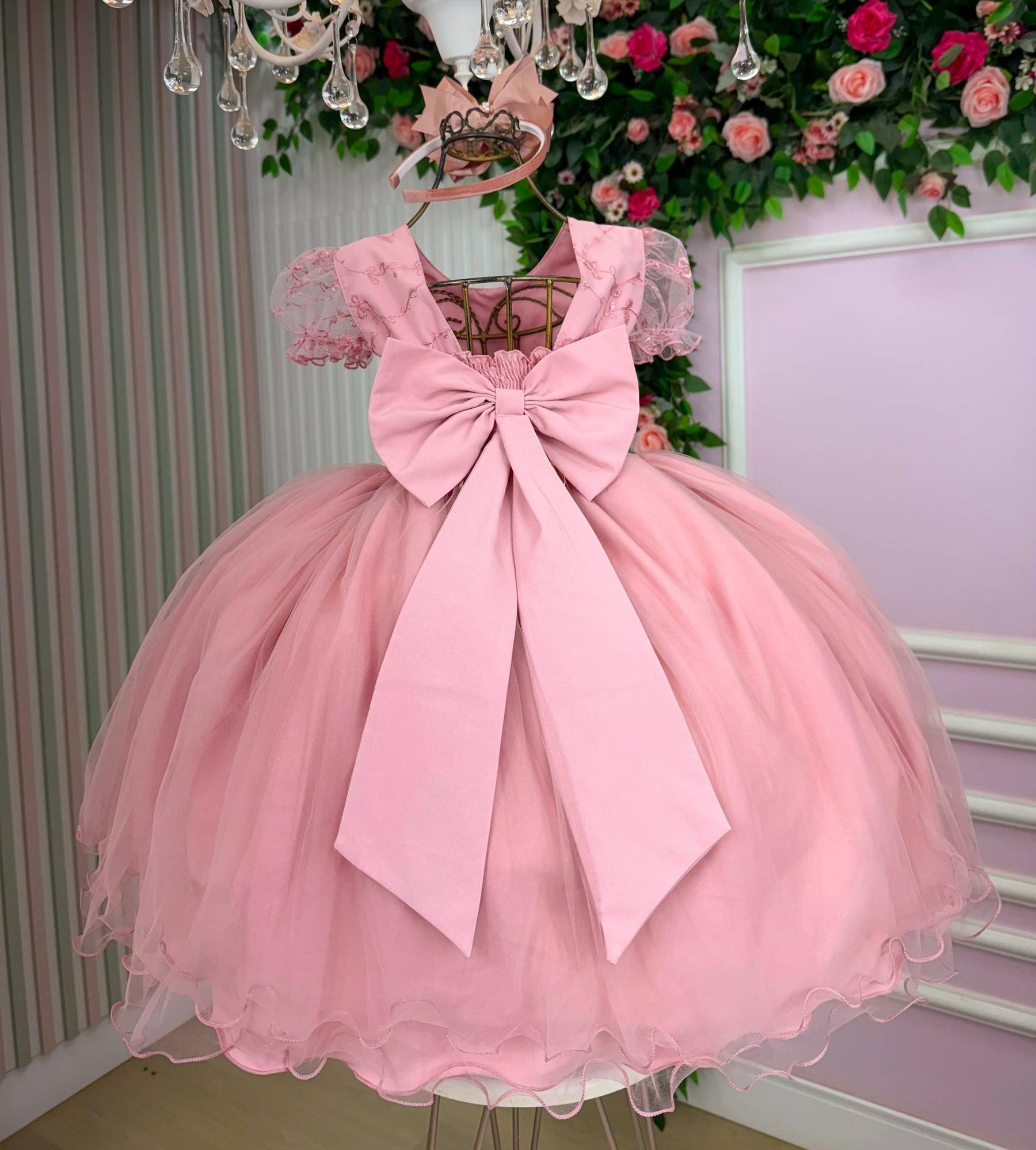 Vestido Infantil Menina Bonita Milene Rose - Leveza e Elegância para Meninas | Bebeloo Kids