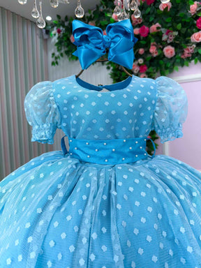 Vestido Marie Azul Tiffany Bolinhas (VESTMARIEAZLTFFNBLNHS)
