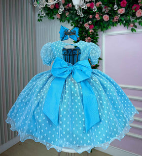 Vestido Marie Azul Tiffany Bolinhas (VESTMARIEAZLTFFNBLNHS)