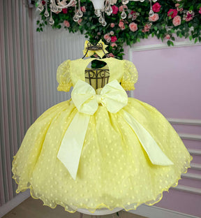Vestido Marie Amarelo Bolinhas - Leveza e Elegância para Meninas | Bebeloo Kids