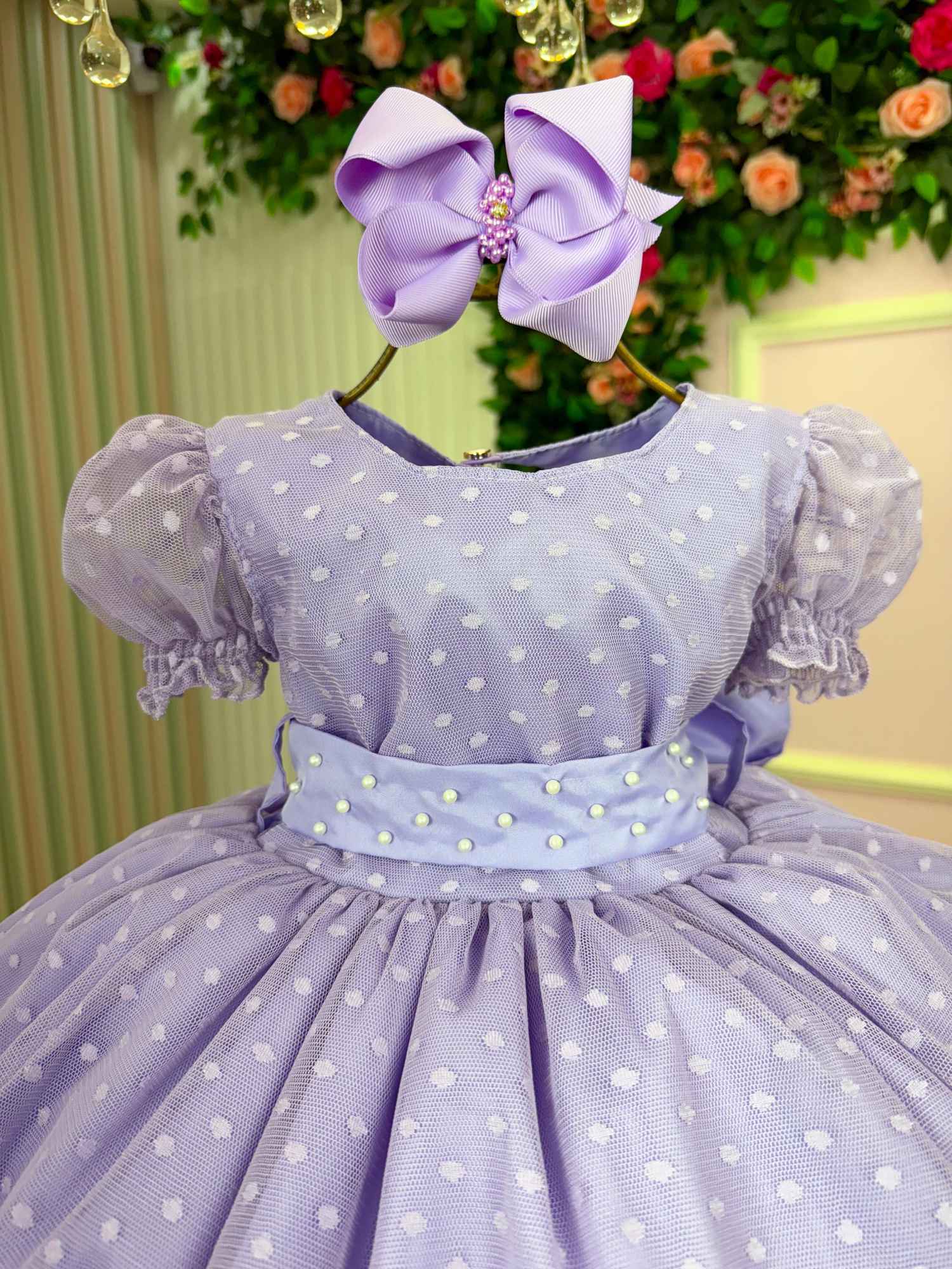 Vestido Marie Lilás Bolinhas - Leveza e Elegância para Meninas | Bebeloo Kids