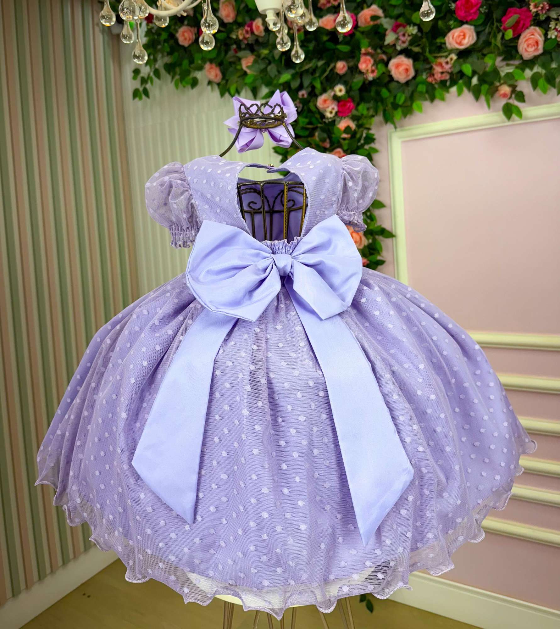 Vestido Marie Lilás Bolinhas - Leveza e Elegância para Meninas | Bebeloo Kids