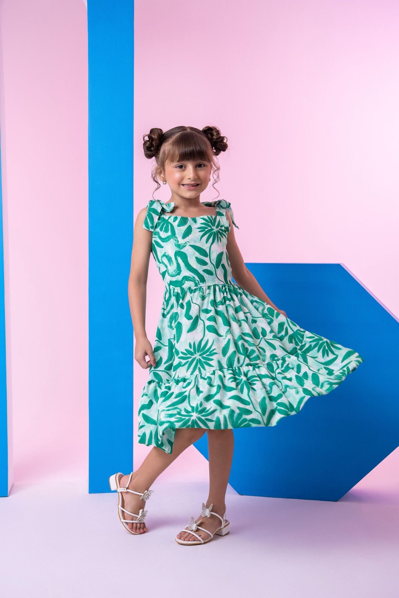 Vestido Banana Club Dandara Verde - Leveza e Elegância para Meninas | Bebeloo Kids