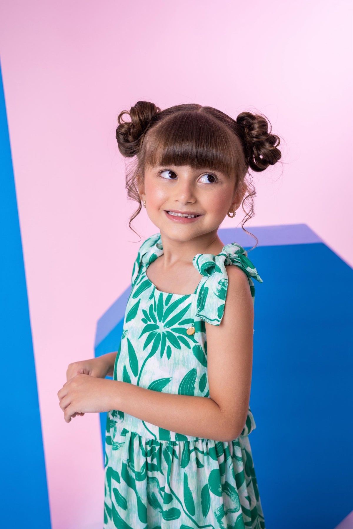Vestido Banana Club Dandara Verde - Leveza e Elegância para Meninas | Bebeloo Kids