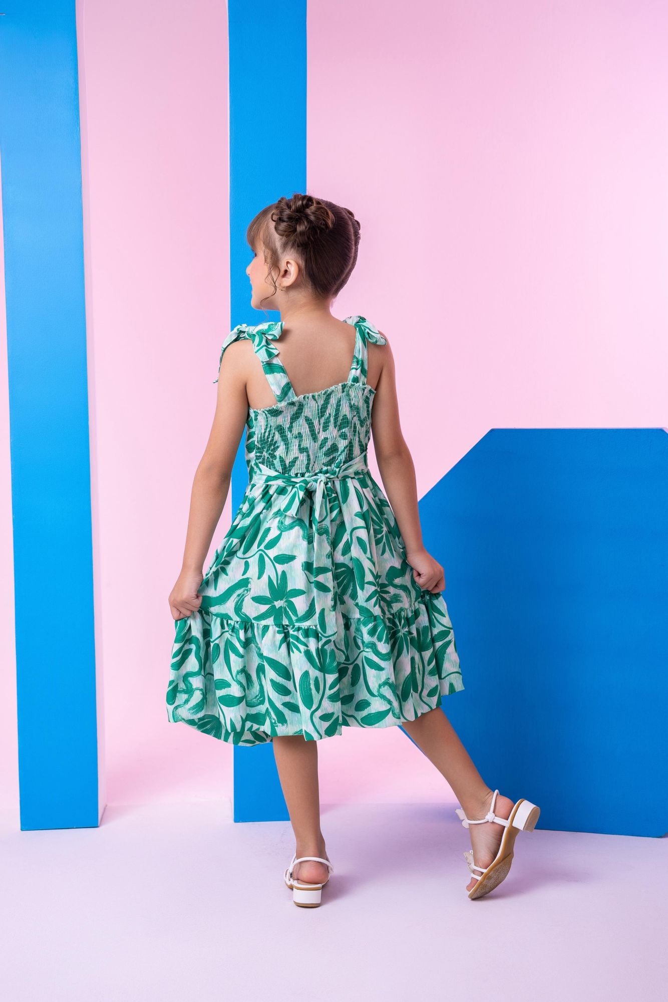 Vestido Banana Club Dandara Verde - Leveza e Elegância para Meninas | Bebeloo Kids