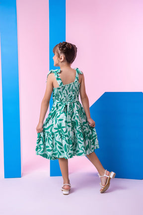 Vestido Banana Club Dandara Verde - Leveza e Elegância para Meninas | Bebeloo Kids