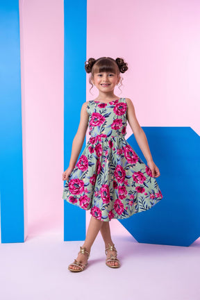 Vestido Banana Club Emily Verde - Leveza e Elegância para Meninas | Bebeloo Kids