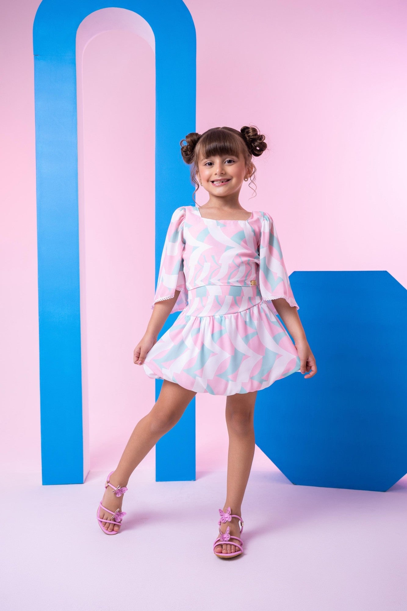 Conjunto Banana Club Alissa Rosa Bebe - Estilo Delicado para o Dia a Dia | Bebeloo Kids