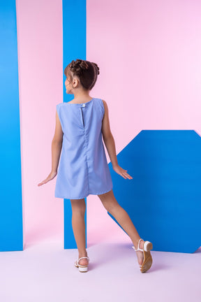 Vestido Blogueirinha Jojo Flor Azul - Leveza e Elegância para Meninas | Bebeloo Kids