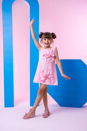 Vestido Blogueirinha Jojo Flor Rosa Bebe - Leveza e Elegância para Meninas | Bebeloo Kids