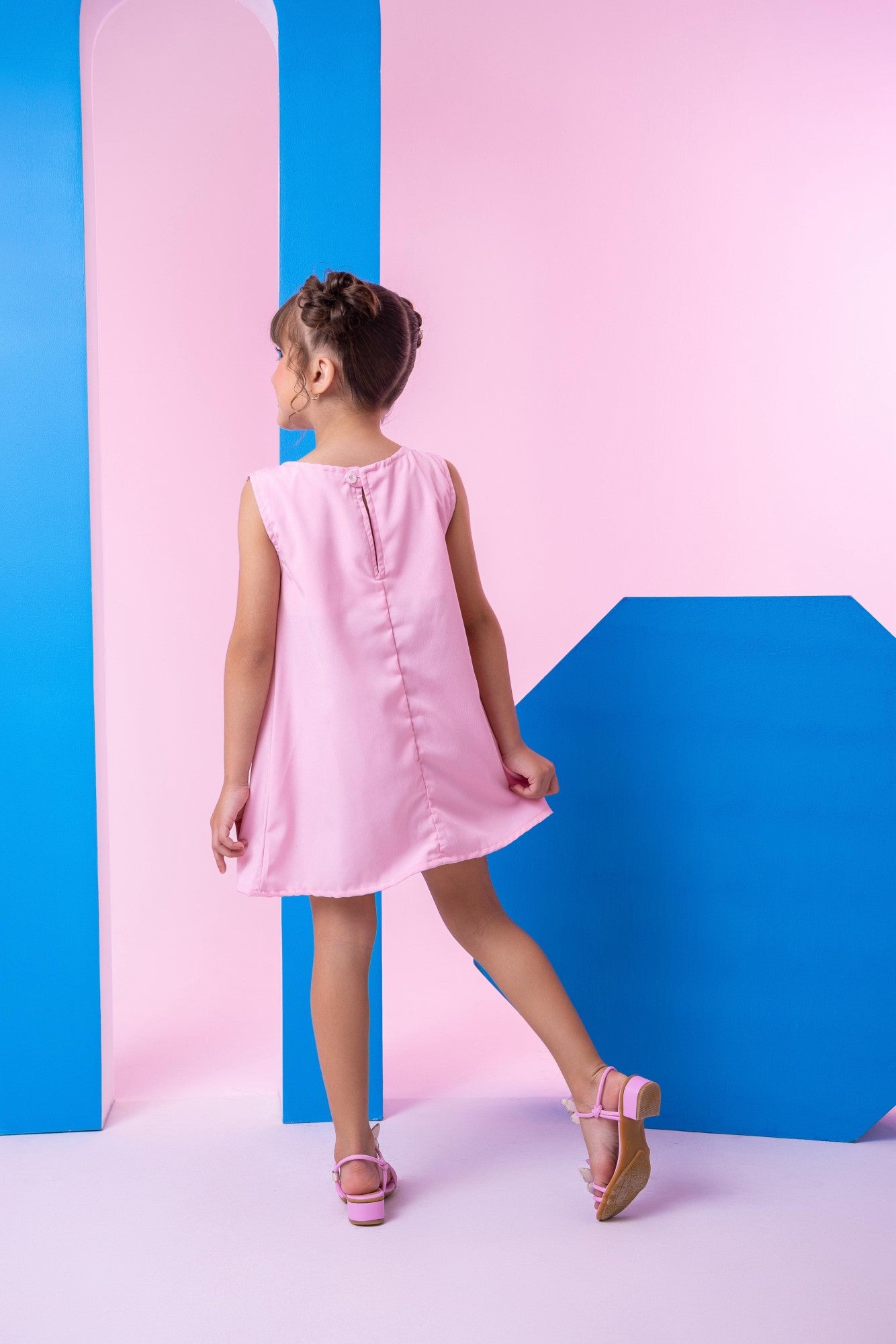 Vestido Blogueirinha Jojo Flor Rosa Bebe - Leveza e Elegância para Meninas | Bebeloo Kids