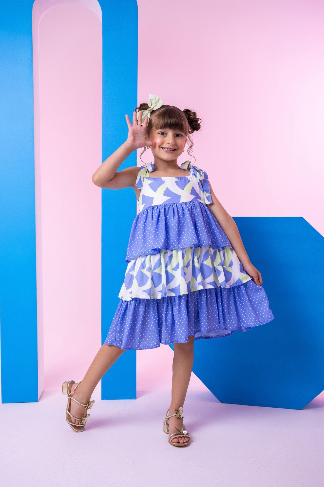 Vestido Banana Club Eloa Azul - Leveza e Elegância para Meninas | Bebeloo Kids