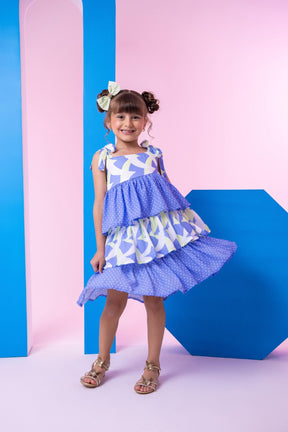 Vestido Banana Club Eloa Azul - Leveza e Elegância para Meninas | Bebeloo Kids