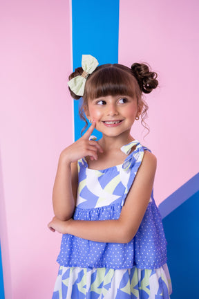 Vestido Banana Club Eloa Azul - Leveza e Elegância para Meninas | Bebeloo Kids