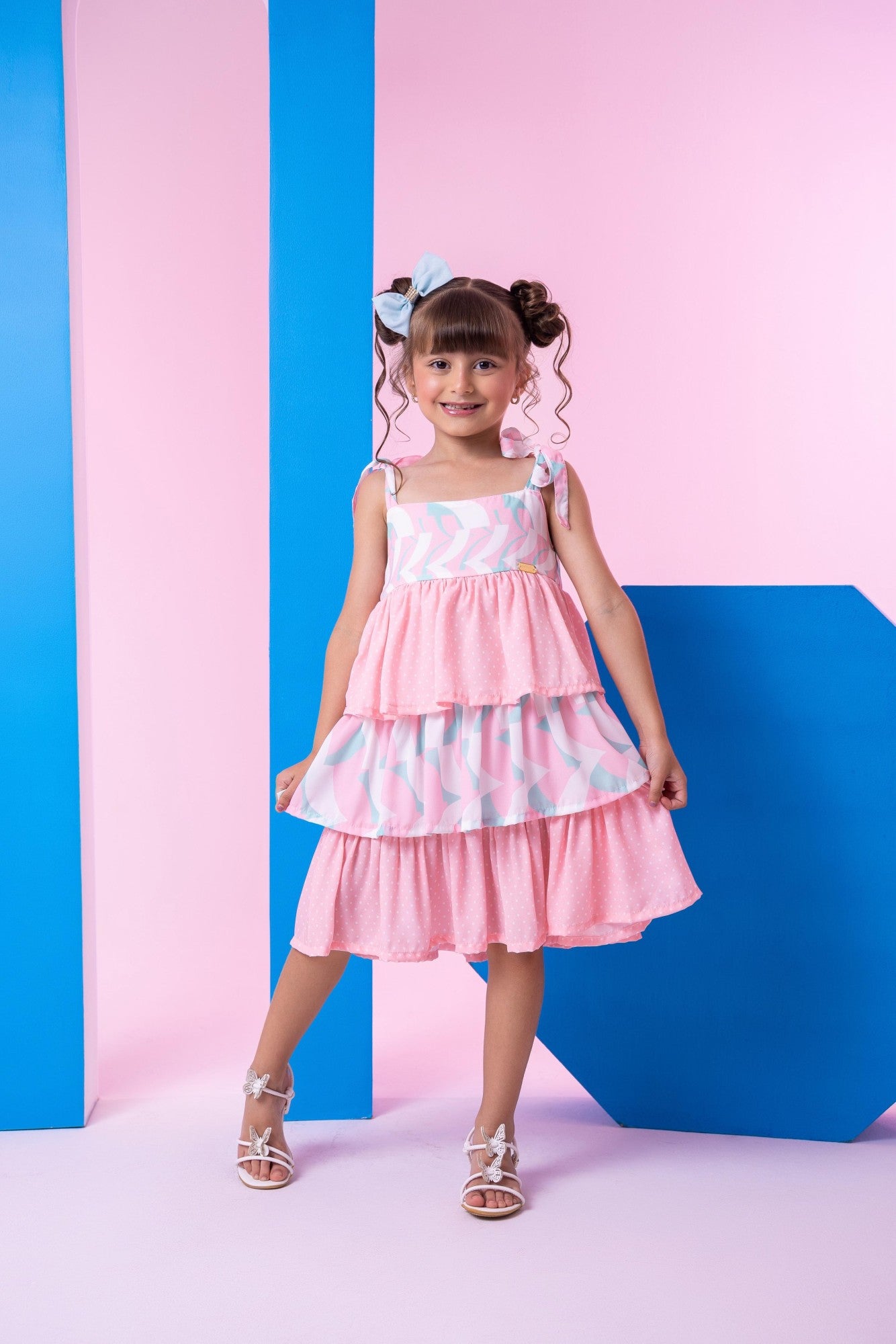Vestido Banana Club Eloa Rosa - Leveza e Elegância para Meninas | Bebeloo Kids