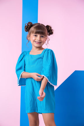 Macaquinho Banana Club Zury Azul Turquesa - Qualidade e Cuidado para os Pequenos | Bebeloo Kids
