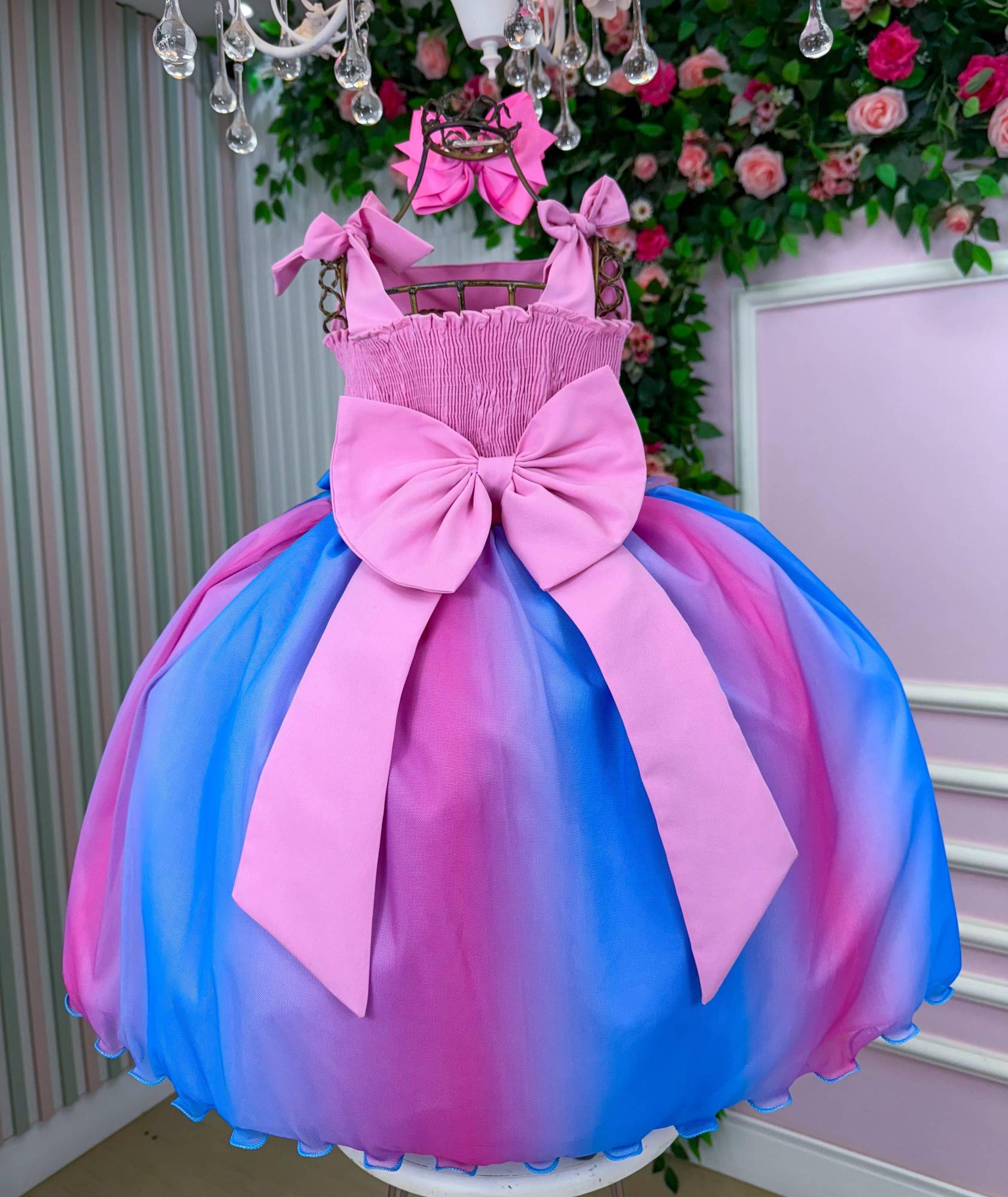 Vestido Tematico Luxo Stitch e Angel Rosa - Leveza e Elegância para Meninas | Bebeloo Kids