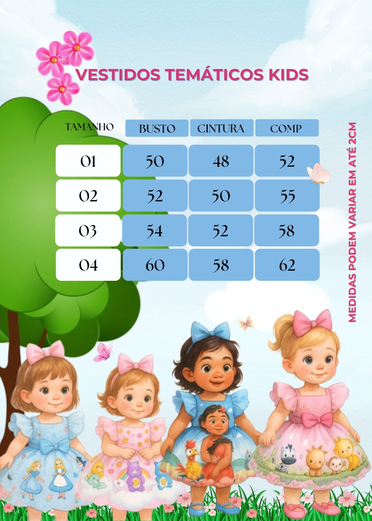 Vestido Temáticos Kids Ursinho Carinhosos (VESTURSNHCAR)