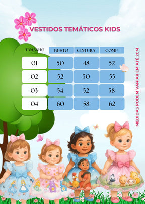 Vestido Temáticos Kids Ursinho Carinhosos (VESTURSNHCAR)