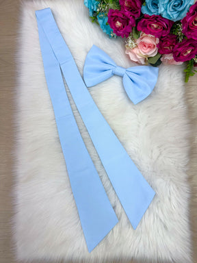 Laço Opcional / Faixa Do Vestido Selena Azul Bebe - Charme e Delicadeza para os Cabelos | Bebeloo Kids