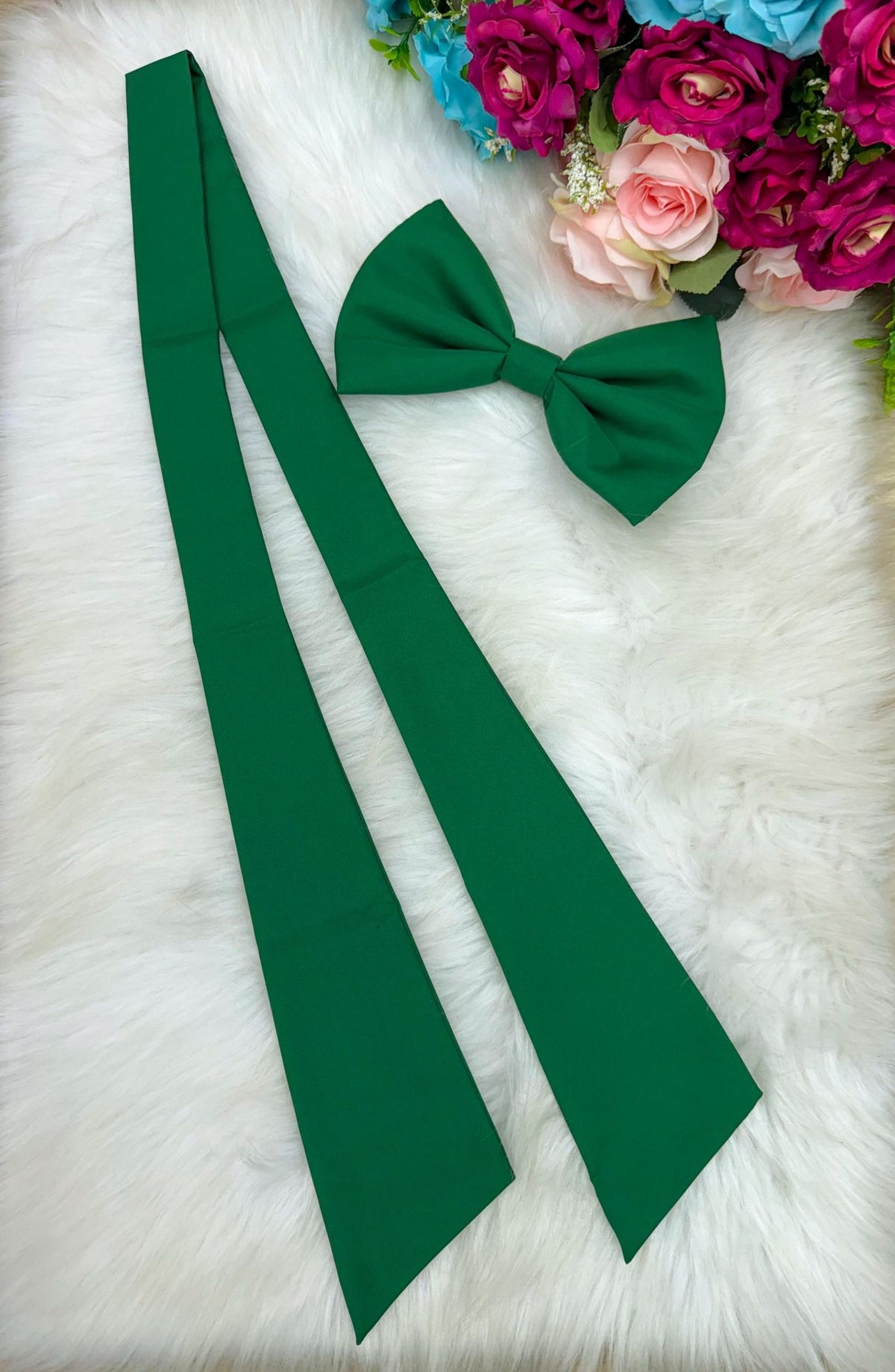 Laço Opcional / Faixa Do Vestido Selena Verde Bandeira - Charme e Delicadeza para os Cabelos | Bebeloo Kids