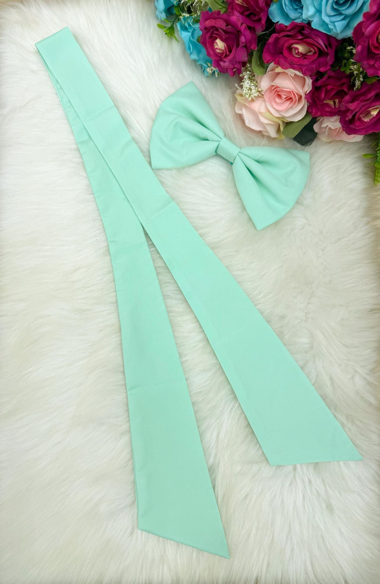 Laço Opcional / Faixa Do Vestido Selena Verde Menta - Charme e Delicadeza para os Cabelos | Bebeloo Kids