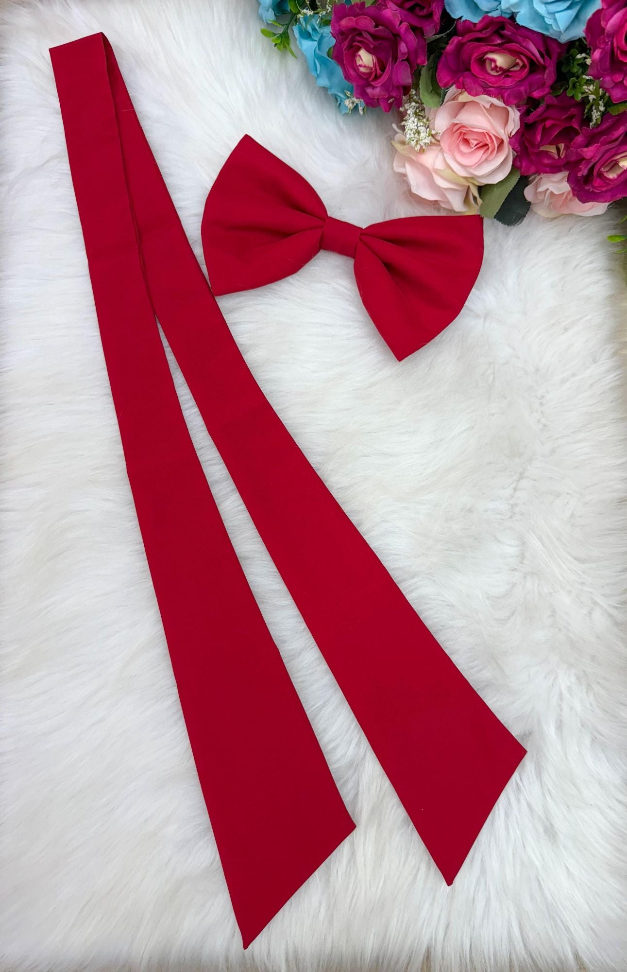 Laço Opcional / Faixa Do Vestido Selena Vermelho - Charme e Delicadeza para os Cabelos | Bebeloo Kids