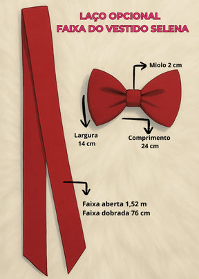 Laço Opcional / Faixa Do Vestido Selena Terracota - Charme e Delicadeza para os Cabelos | Bebeloo Kids