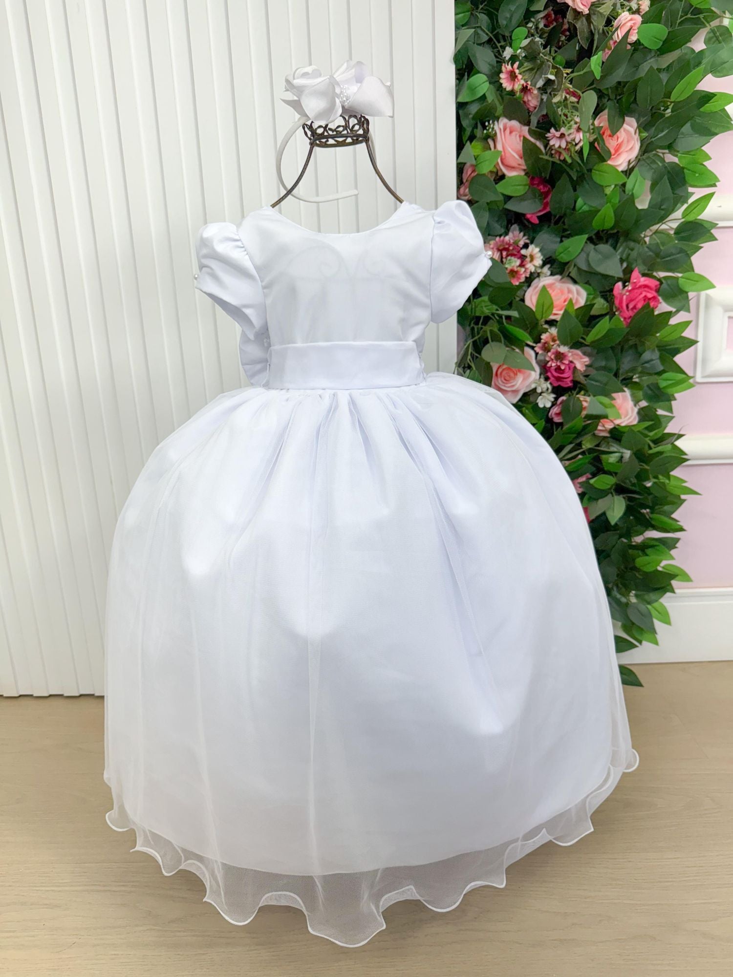 Vestido Vila Lele Longo Selena Branco - Leveza e Elegância para Meninas | Bebeloo Kids