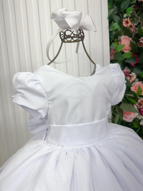 Vestido Vila Lele Longo Selena Branco - Leveza e Elegância para Meninas | Bebeloo Kids