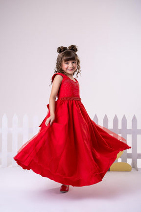 Vestido Giovanella/Giovanela Longo Valentina Vermelho - Leveza e Elegância para Meninas | Bebeloo Kids
