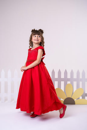 Vestido Giovanella/Giovanela Longo Valentina Vermelho - Leveza e Elegância para Meninas | Bebeloo Kids