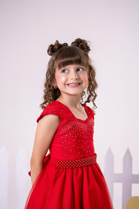 Vestido Giovanella/Giovanela Longo Valentina Vermelho - Leveza e Elegância para Meninas | Bebeloo Kids