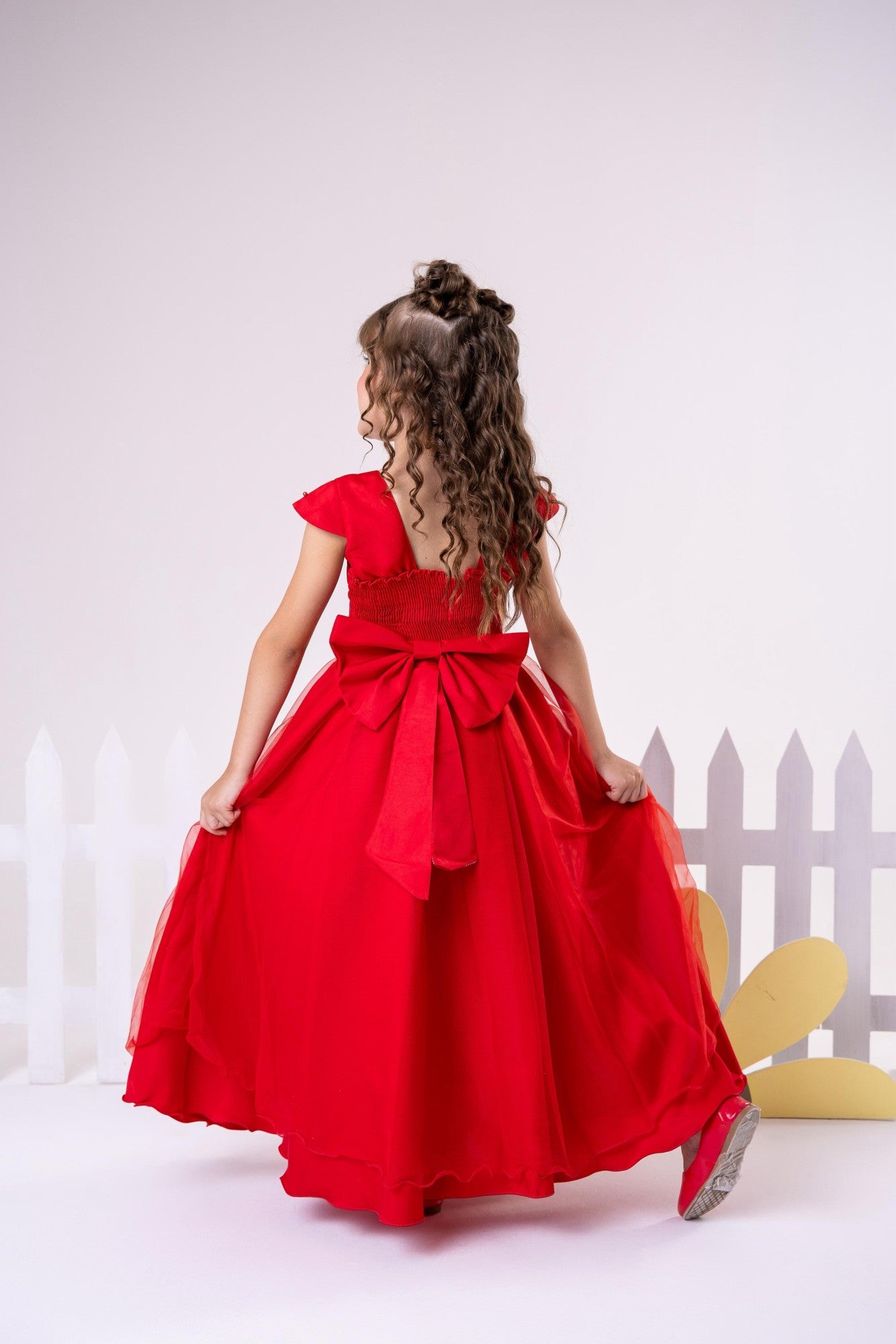 Vestido Giovanella/Giovanela Longo Valentina Vermelho - Leveza e Elegância para Meninas | Bebeloo Kids