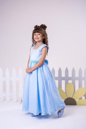 Vestido Giovanella/Giovanela Longo Valentina Azul Bebe - Leveza e Elegância para Meninas | Bebeloo Kids