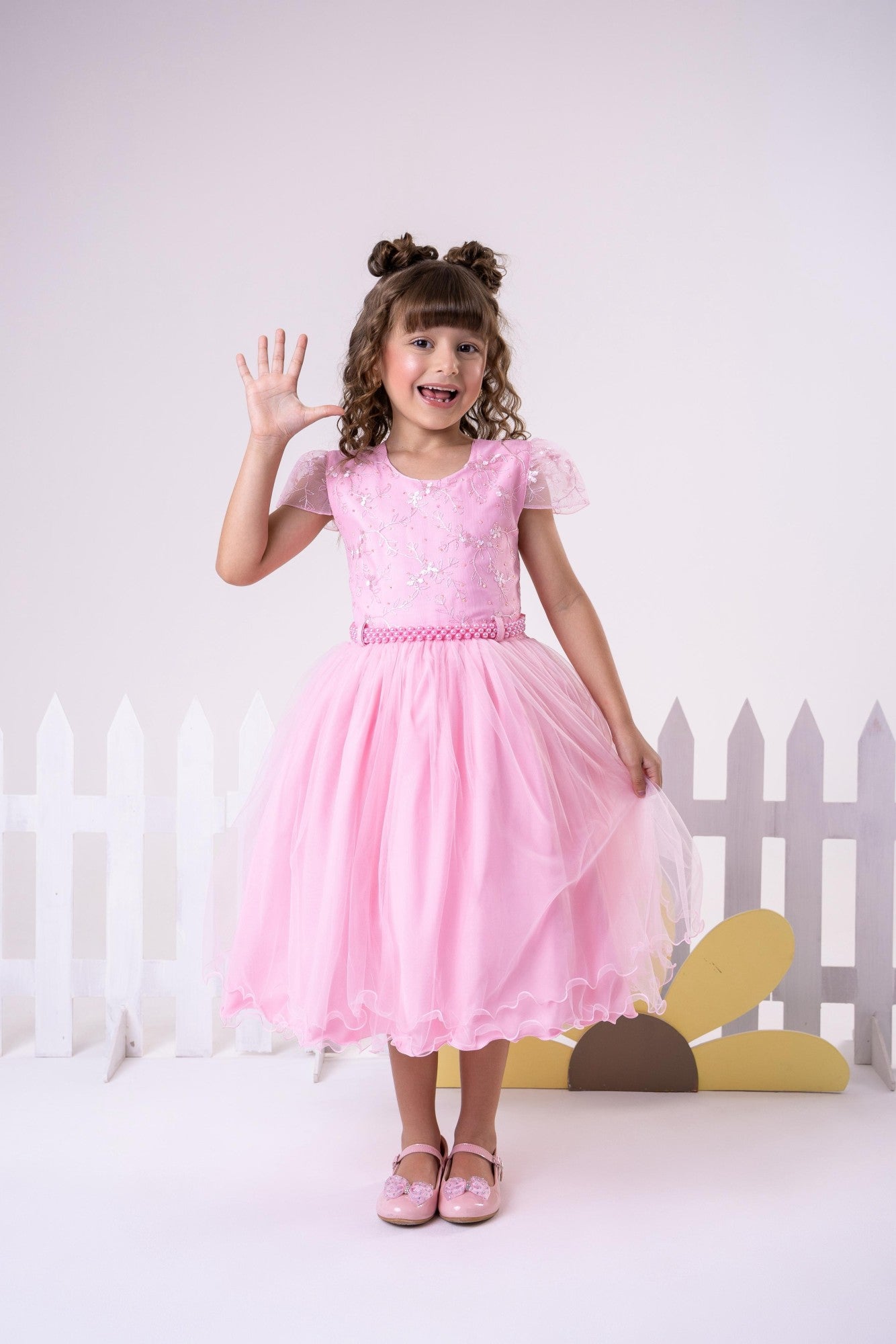 Vestido Infantil Menina Bonita Beatriz Rosa Bebe - Leveza e Elegância para Meninas | Bebeloo Kids