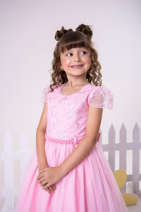 Vestido Infantil Menina Bonita Beatriz Rosa Bebe - Leveza e Elegância para Meninas | Bebeloo Kids