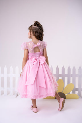 Vestido Infantil Menina Bonita Beatriz Rosa Bebe - Leveza e Elegância para Meninas | Bebeloo Kids