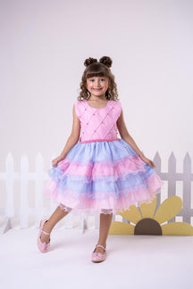 Vestido Ysa Kids Lauren Rosa - Leveza e Elegância para Meninas | Bebeloo Kids