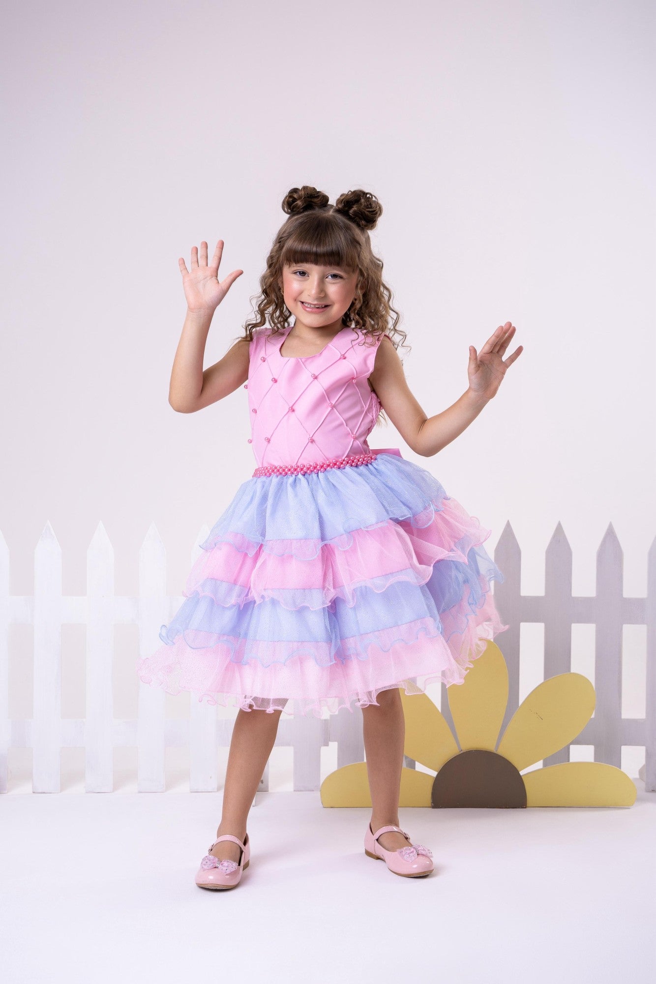 Vestido Ysa Kids Lauren Rosa - Leveza e Elegância para Meninas | Bebeloo Kids