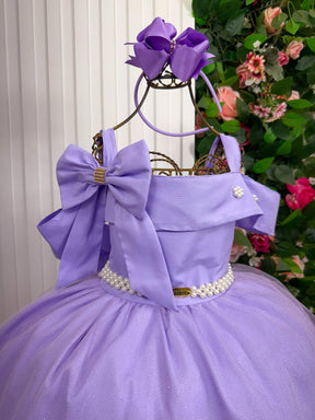Vestido Banana Club Longo Doce Elegancia Lilas - Leveza e Elegância para Meninas | Bebeloo Kids