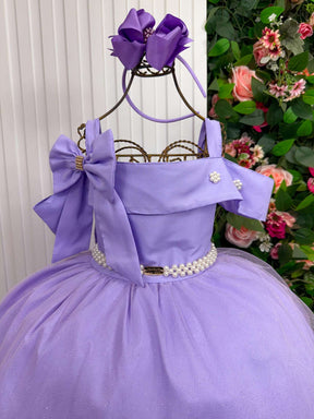 Vestido Banana Club Longo Doce Elegancia Lilas - Leveza e Elegância para Meninas | Bebeloo Kids