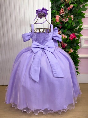 Vestido Banana Club Longo Doce Elegancia Lilas - Leveza e Elegância para Meninas | Bebeloo Kids