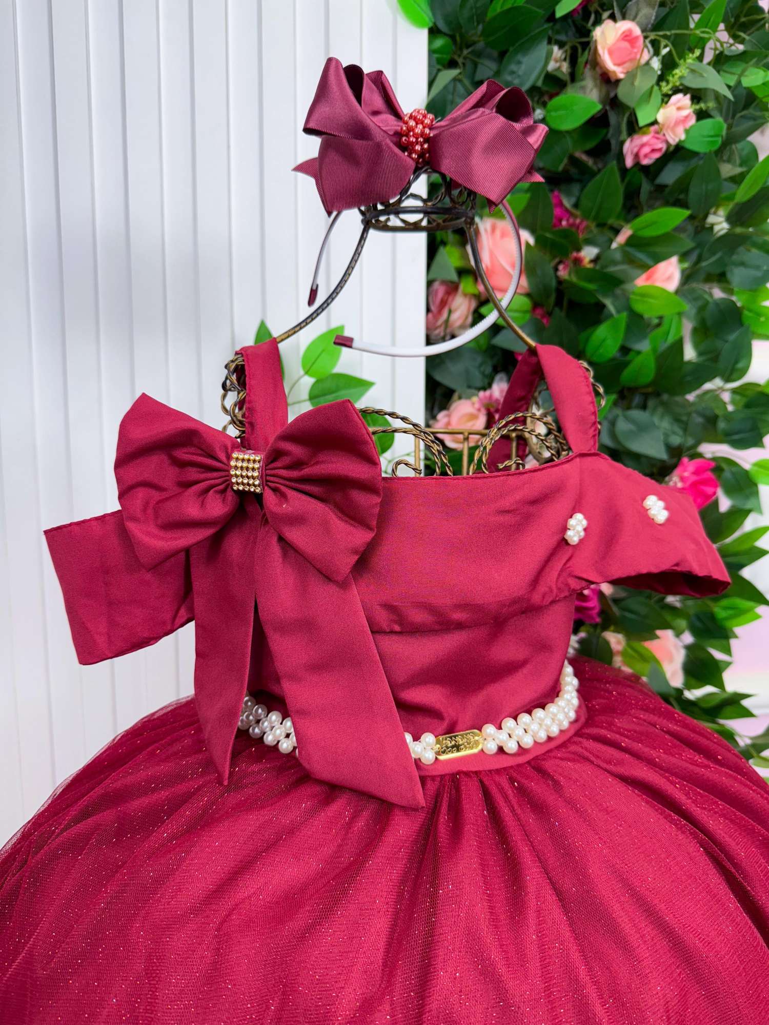 Vestido Banana Club Longo Doce Elegancia Marsala - Leveza e Elegância para Meninas | Bebeloo Kids