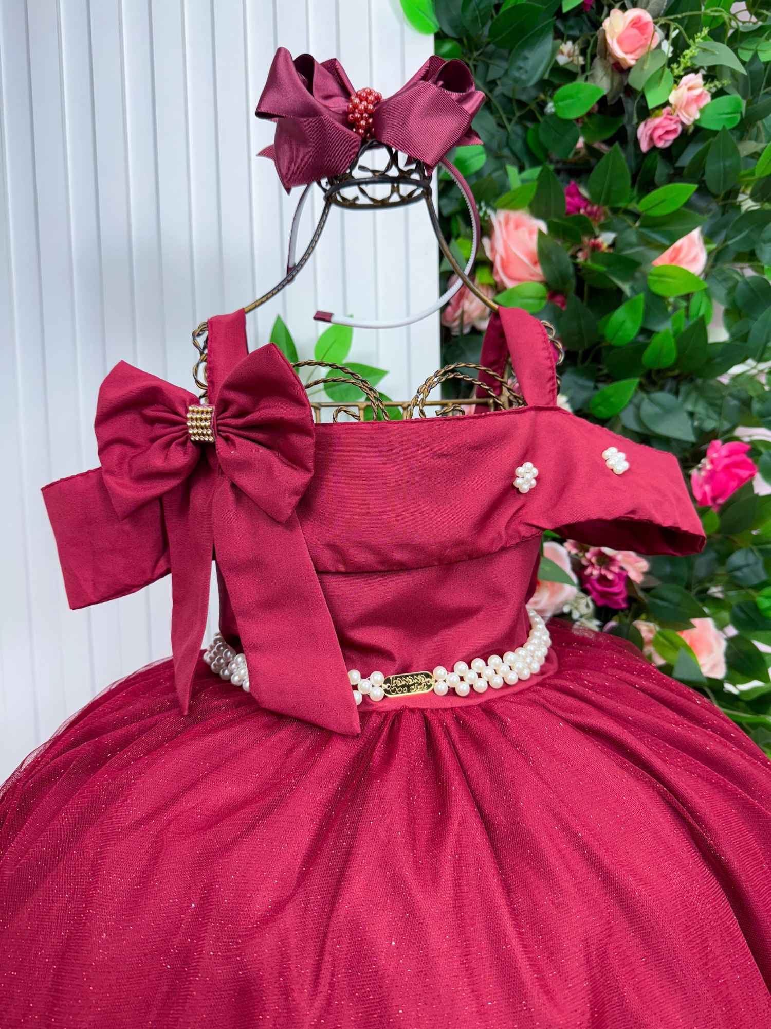 Vestido Banana Club Longo Doce Elegancia Marsala - Leveza e Elegância para Meninas | Bebeloo Kids