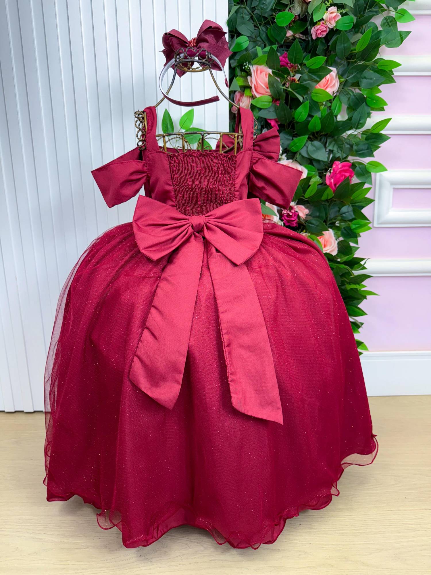 Vestido Banana Club Longo Doce Elegancia Marsala - Leveza e Elegância para Meninas | Bebeloo Kids