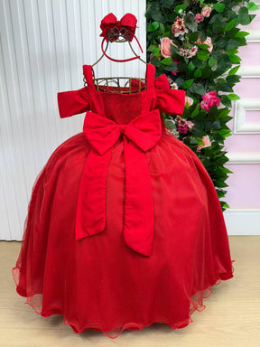 Vestido Banana Club Longo Doce Elegancia Vermelho - Leveza e Elegância para Meninas | Bebeloo Kids