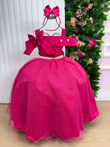 Vestido Banana Club Longo Doce Elegancia Pink - Leveza e Elegância para Meninas | Bebeloo Kids