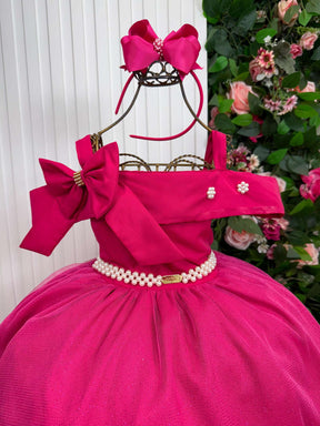 Vestido Banana Club Longo Doce Elegancia Pink - Leveza e Elegância para Meninas | Bebeloo Kids