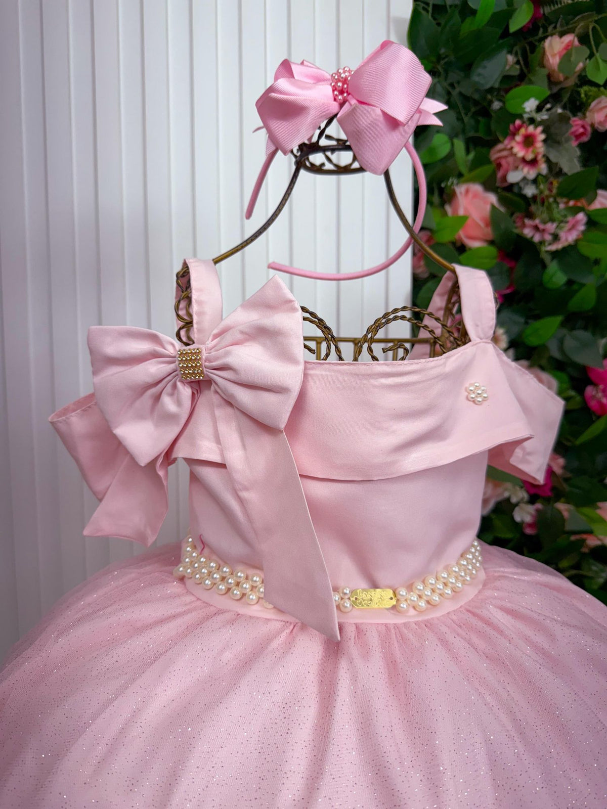 Vestido Banana Club Longo Doce Elegancia Rosa Bebe - Leveza e Elegância para Meninas | Bebeloo Kids